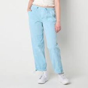 Light‎ Blue Drawstring Size XXL Waist Pants Ankle Tie Casual Trousers
